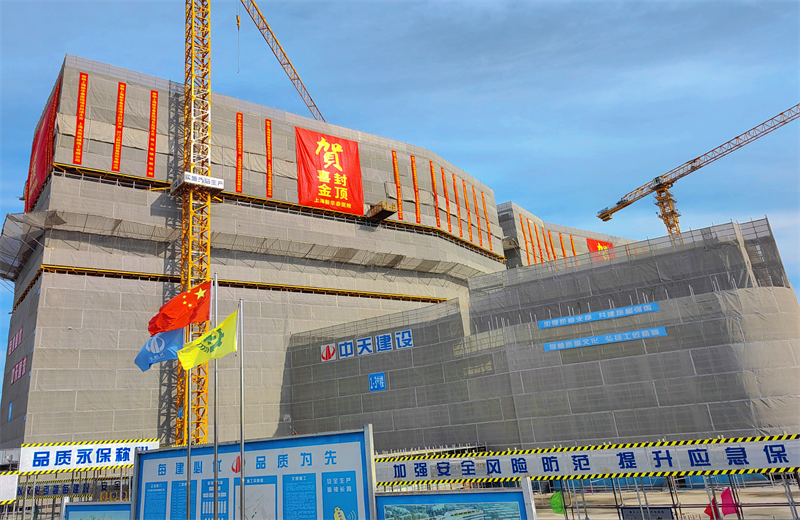 2024年10月30日，东升国际三建上海新华泰医院项目主体封顶。
